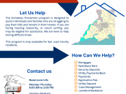 Homeless Prevention Assistance Flyer