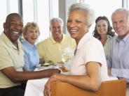 Multi-cultural people having a meal 