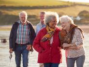 Multi-cultural older adults smiling 