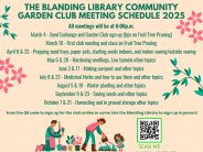 Garden club at the Blanding library meets every other Tuesday night at 6:00 p.m.