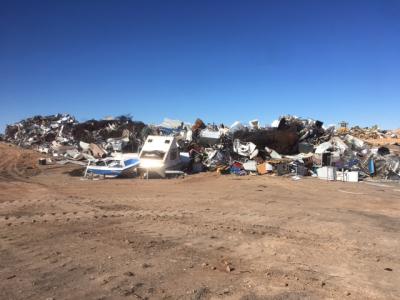 Steel pile view