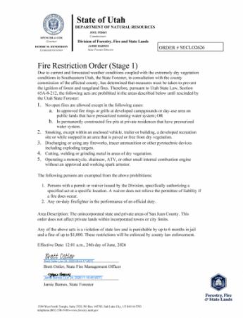 Restriction Order